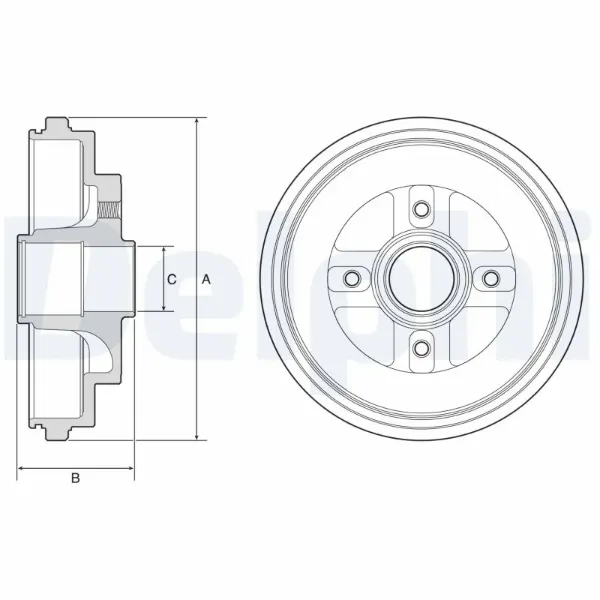 Тормозной барабан BF630 Delphi