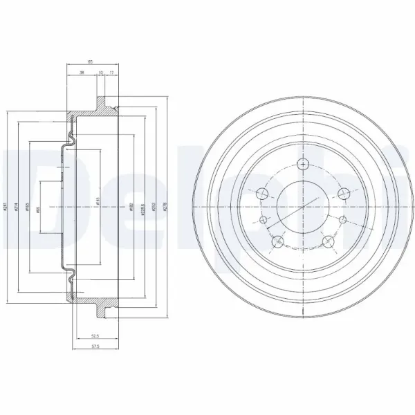 Тормозной барабан BF425 Delphi