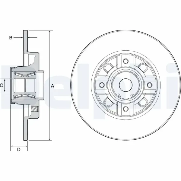 Тормозные диски BG9116RS Delphi