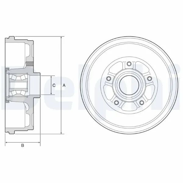 Тормозной барабан BFR611 Delphi