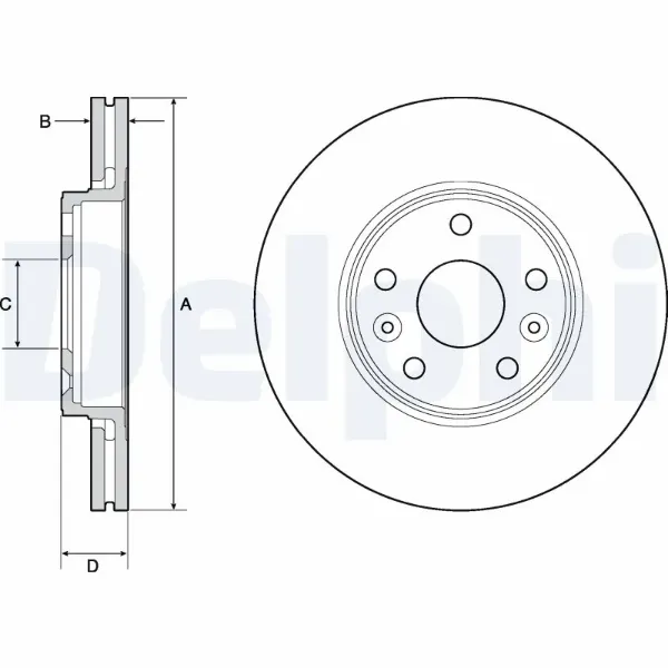 Передние тормозные диски BG4667C Delphi