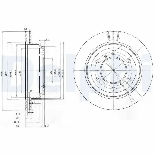 Тормозные диски BG3813 Delphi