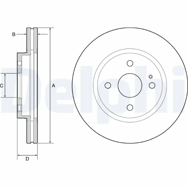 Передние тормозные диски BG4942C Delphi