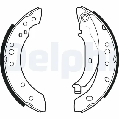 Колодки тормозные задние барабанные DELPHI LS2002
