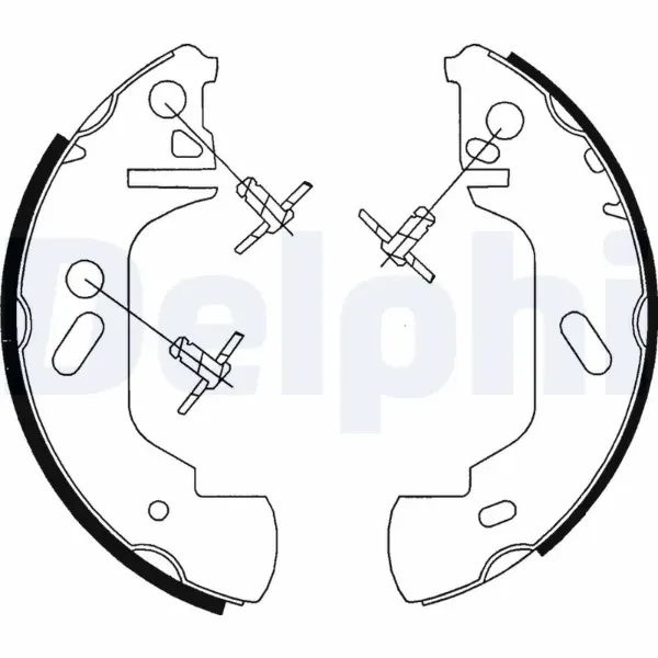 Задние барабанные колодки LS1701 Delphi