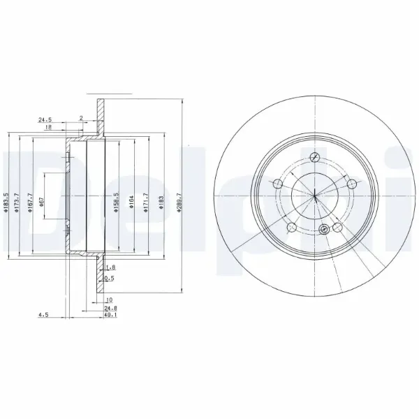 Тормозные диски BG3239C Delphi