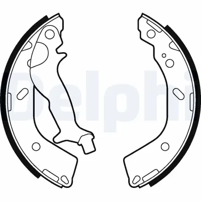 Колодки тормозные задние барабанные DELPHI LS2027