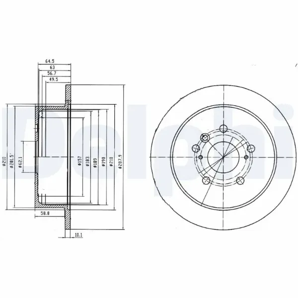 Тормозные диски BG4180 Delphi