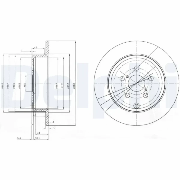 Тормозные диски BG3912 Delphi