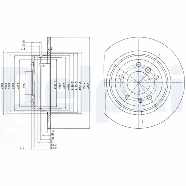Тормозные диски BG2431 Delphi