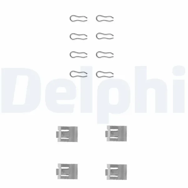 Комплект пружинок крепления дисковых колодок передних LX0075 Delphi