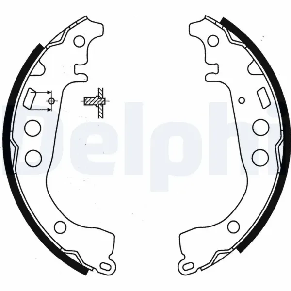 Задние барабанные колодки LS1854 Delphi