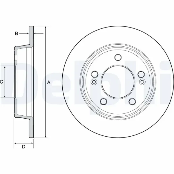 Тормозные диски BG4559C Delphi