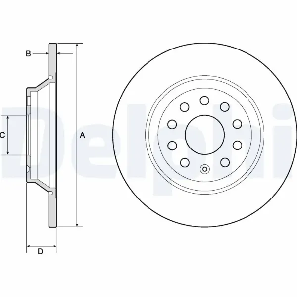 Тормозные диски BG4751C Delphi