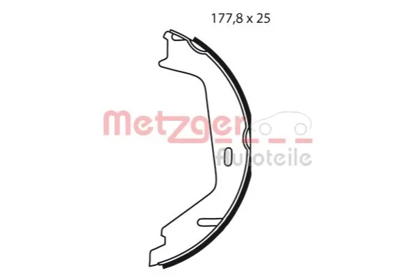 Колодки ручника MG238 Metzger