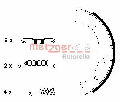 Колодки ручника KR955 Metzger