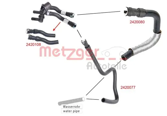 Шланг отопителя обратка CS21584 DP Group