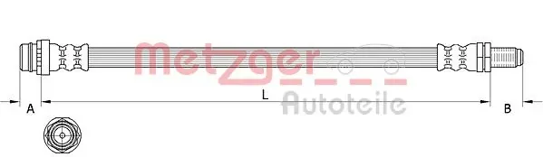  Шланг тормозной передний Volvo XC60 2