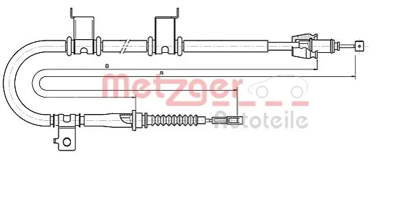 Трос ручника 176052 Metzger