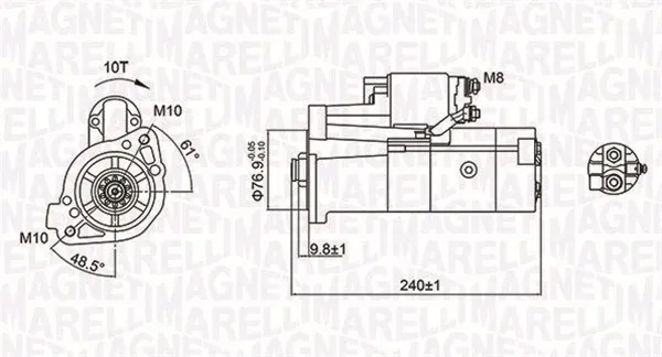 Стартер 063721221010 Magneti Marelli
