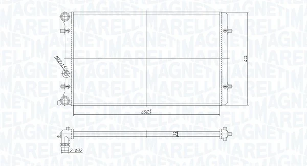 Радиатор охлаждения двигателя MAGNETI MARELLI 350213190800