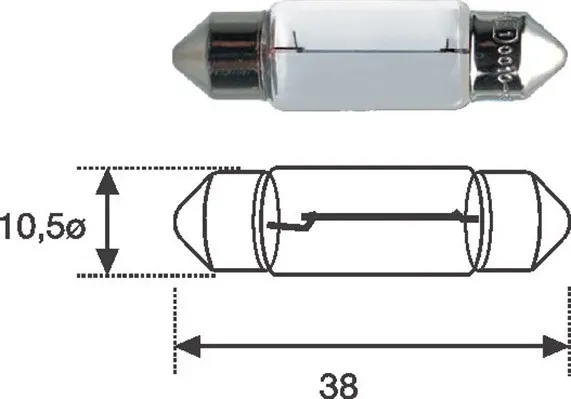 Лампочка освещения салона 009461100000 Magneti Marelli