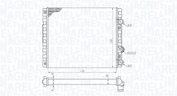 Радиатор охлаждения двигателя MAGNETI MARELLI 350213192900