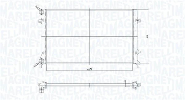 Радиатор охлаждения двигателя MAGNETI MARELLI 350213853000
