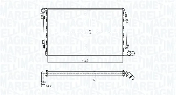 Радиатор 350213167300 Magneti Marelli
