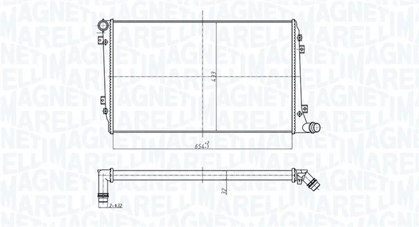 Радиатор охлаждения двигателя MAGNETI MARELLI 350213167300