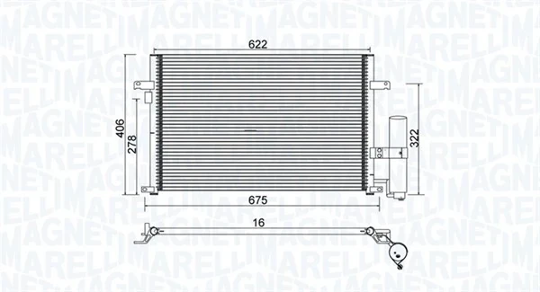 Радиатор кондиционера 350203912000 Magneti Marelli
