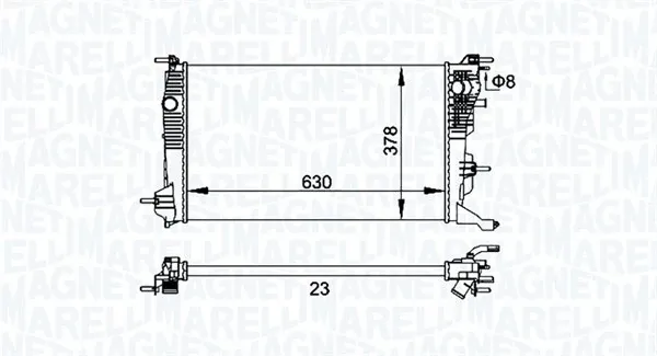 Радиатор 350213158300 Magneti Marelli