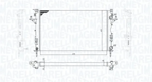 Радиатор 350213185800 Magneti Marelli
