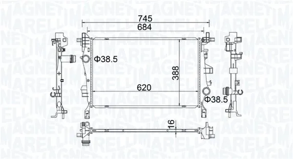 Радиатор 350214400000 Magneti Marelli