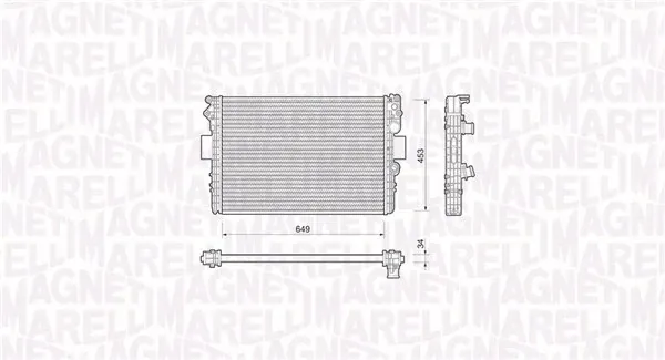 Радиатор 350213169000 Magneti Marelli