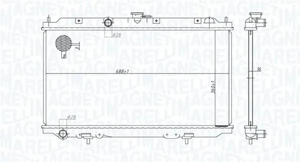 Радиатор 350213176200 Magneti Marelli