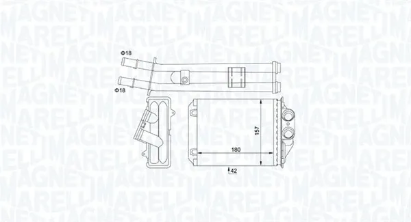 Радиатор печки 350218491000 Magneti Marelli