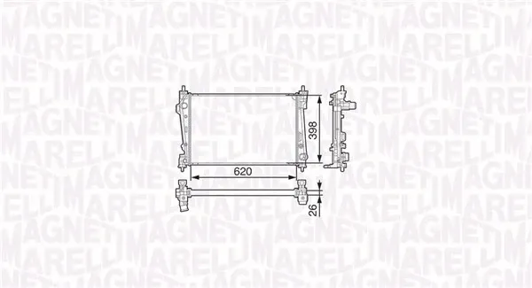 Радиатор 350213131200 Magneti Marelli