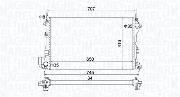 Радиатор 350213195700 Magneti Marelli