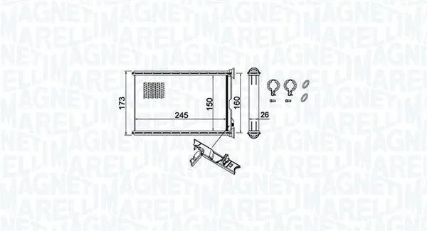 Радиатор печки 350218455000 Magneti Marelli