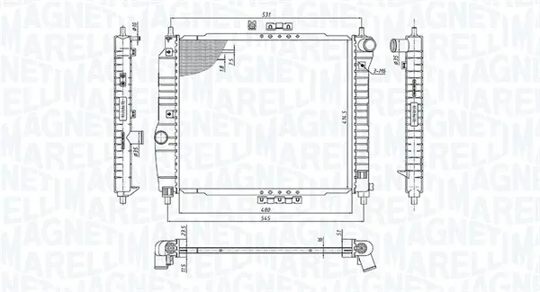 Радиатор 350213891000 Magneti Marelli