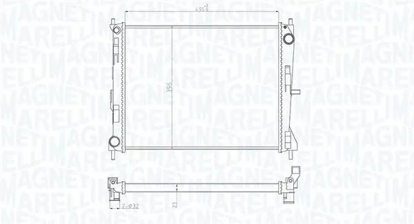 Радиатор 350213165300 Magneti Marelli