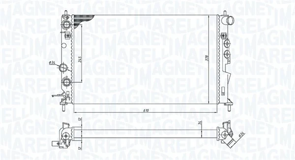 Радиатор охлаждения двигателя MAGNETI MARELLI 350213190300