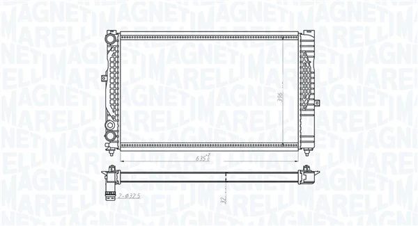 Радиатор охлаждения двигателя MAGNETI MARELLI 350213712000