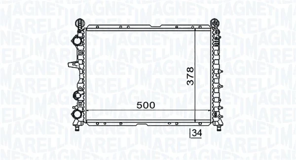 Радиатор 350213154600 Magneti Marelli