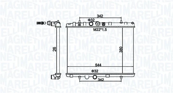 Радиатор охлаждения двигателя MAGNETI MARELLI 350213156100