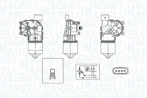 Мотор дворников 064376090010 Magneti Marelli
