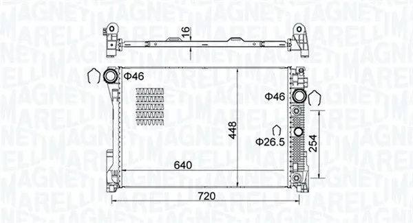 Радиатор 350213163300 Magneti Marelli