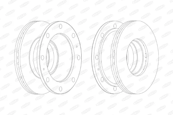 Передние тормозные диски BCR106A Beral
