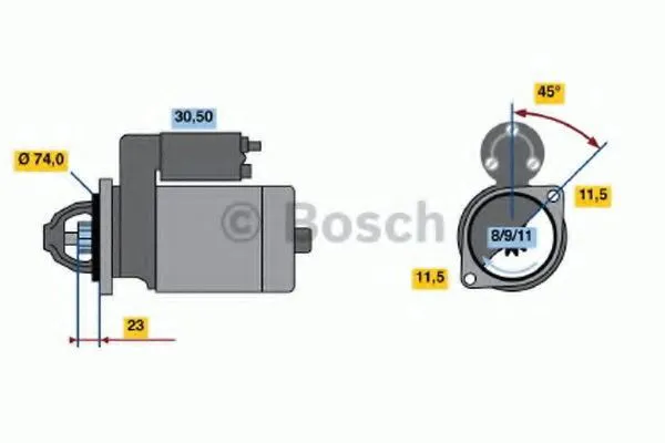 Стартер 0986012831 Bosch